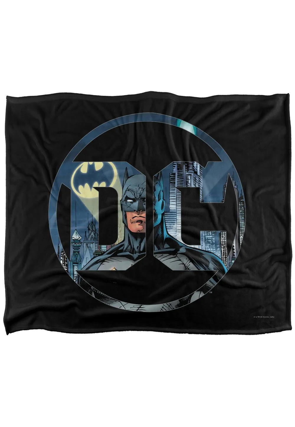 Batman Dc Officially Licensed Silky Touch Super Soft Throw Blanket 152x127 cm in White