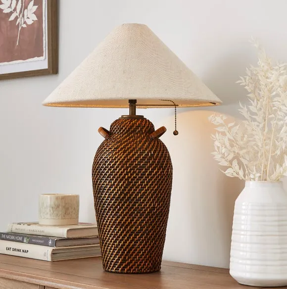 Churchgate Bradgate Rattan Table Lamp 1