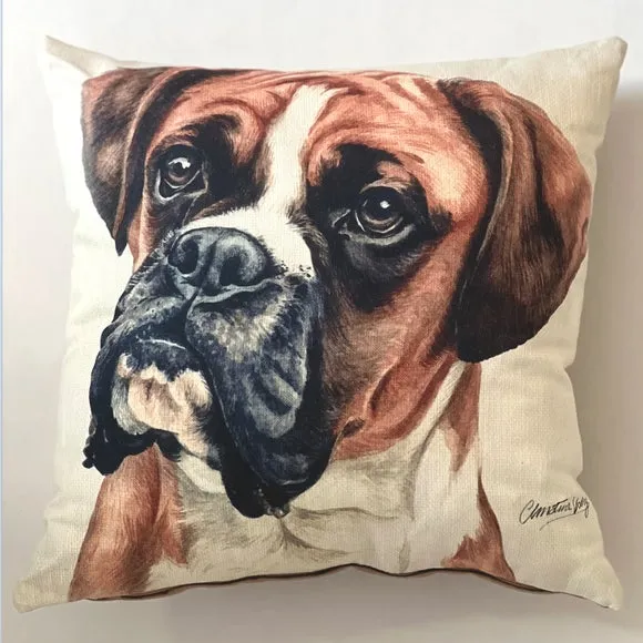 Christine Varley Boxer Square Cushion 2
