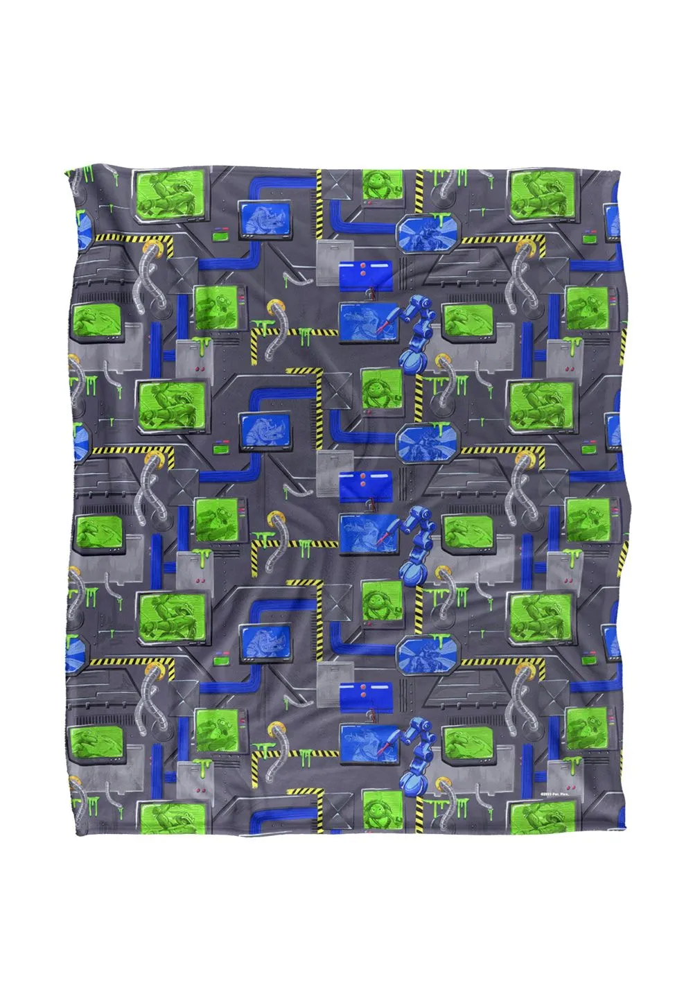 Teenage Mutant Ninja Turtles : Mutant Mayhem Sewer Tech Pattern Silky Touch Super Soft Throw Blanket 152 X 127 cm in White