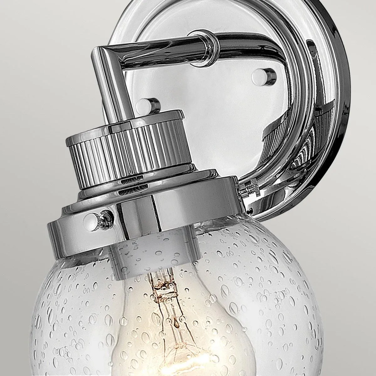 Netlighting Hinkley Poppy Bathroom Wall Lamp Polished Chrome IP44 in Grey 2