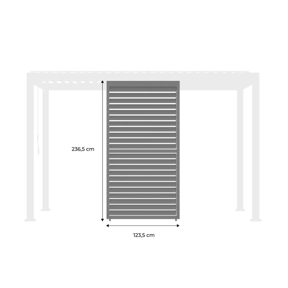 sweeek Adjustable louver panel 130cm for Triomphe pergola 4x3m in White 4