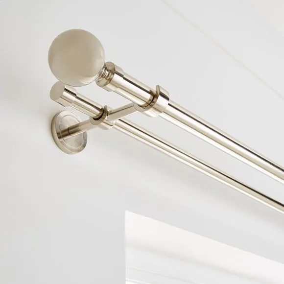 Ashton Double Layer Extendable Metal Curtain Pole 1