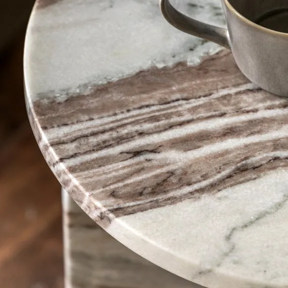 Amora Solid Marble Side Table 2