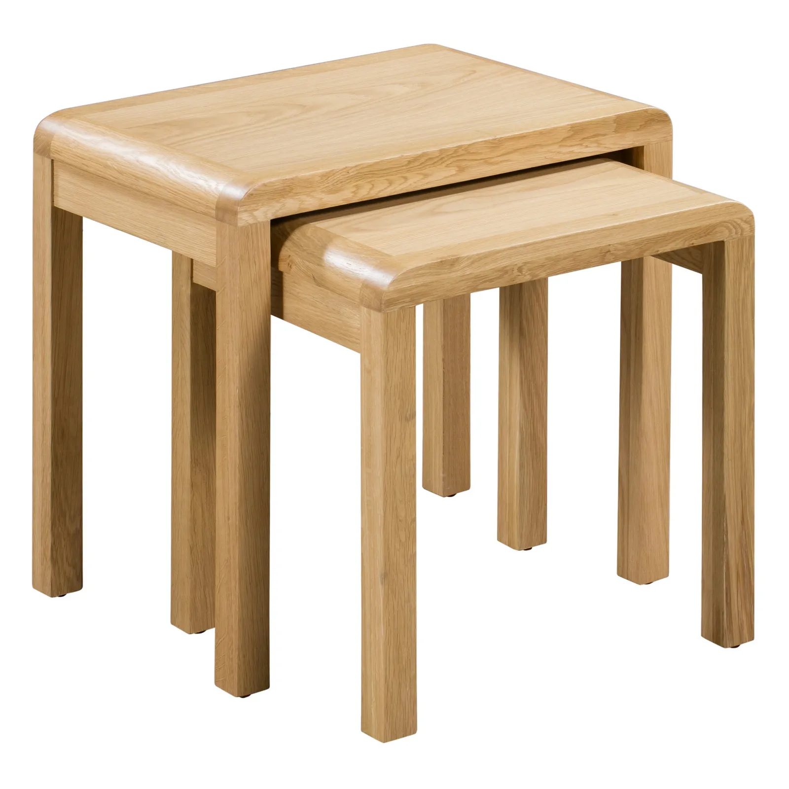 Curve Nest Of Tables, Oak