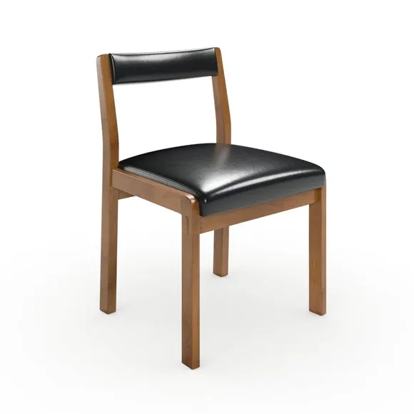 Aylesford Dining Chair, Oak and Faux Leather 6