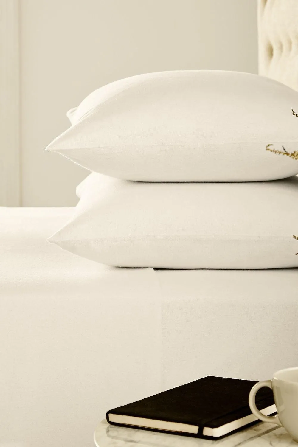 Helena Springfield 'Hs Brushed Cotton' Flat Sheet in Off-White 2