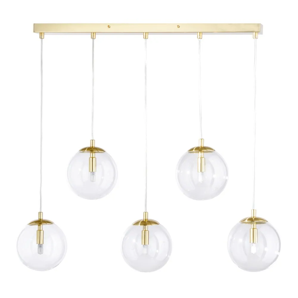Milton 5 Light Pendant Bar, Gold