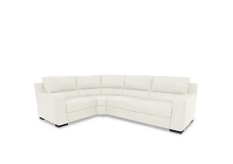 Viali Leather Left Hand Facing Corner Sofa