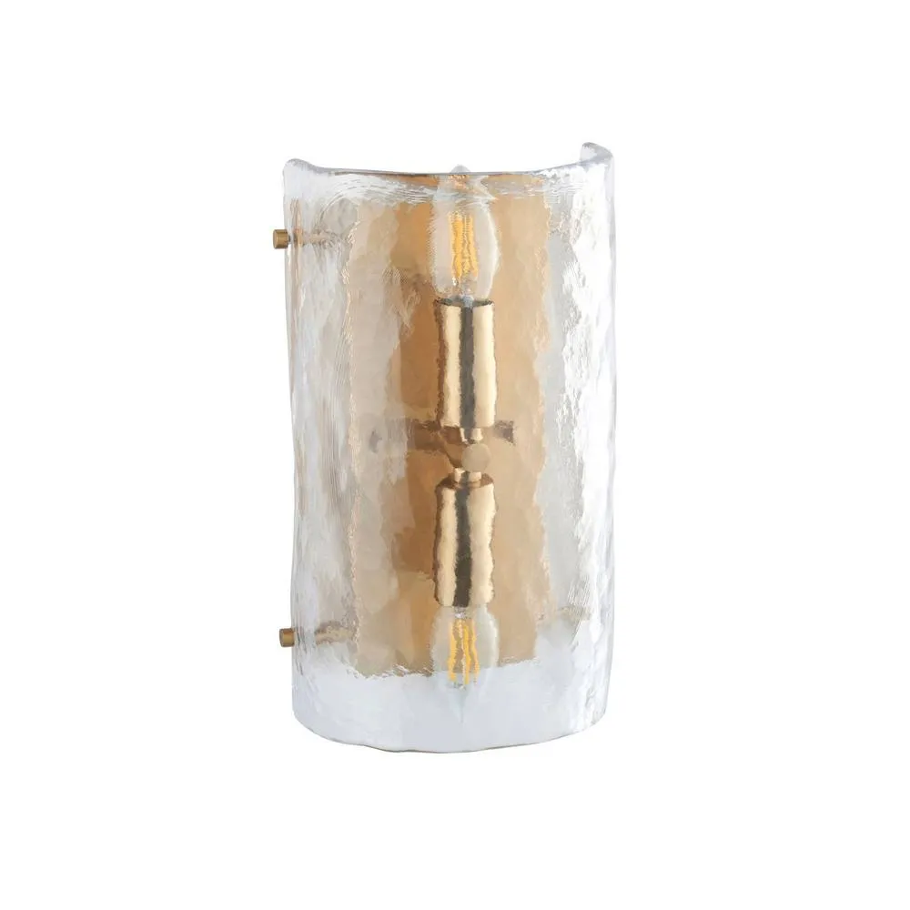 Netlighting Keller Wall Lamp & Handmade Glass 2x E14 in Gold 6