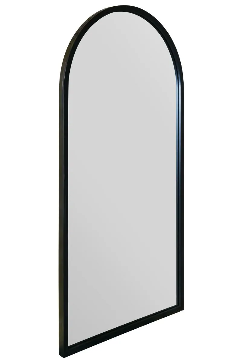 MirrorOutlet Black Metal Framed Arched Garden Wall Mirror 47" X 23.5" (120 X 60CM) 5