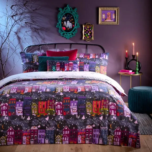 Creepy Town Polycotton Duvet Cover and Pillowcase Set 1