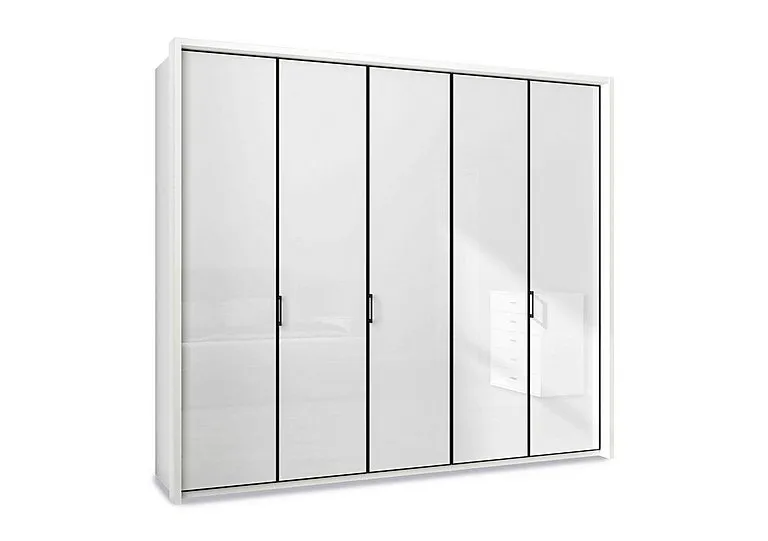 Dallas 207cm 4 Door Hinged Glass Wardrobe