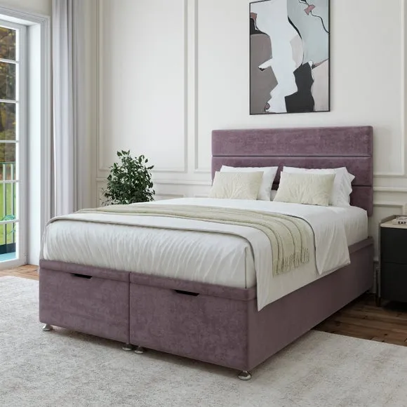Plush Chenille End of Bed Ottoman Base 1