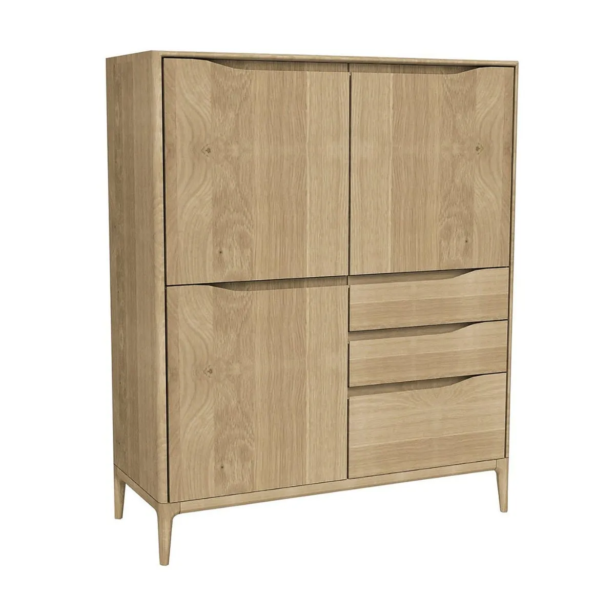 Ercol Romana Highboard Clear Matt Oak 2