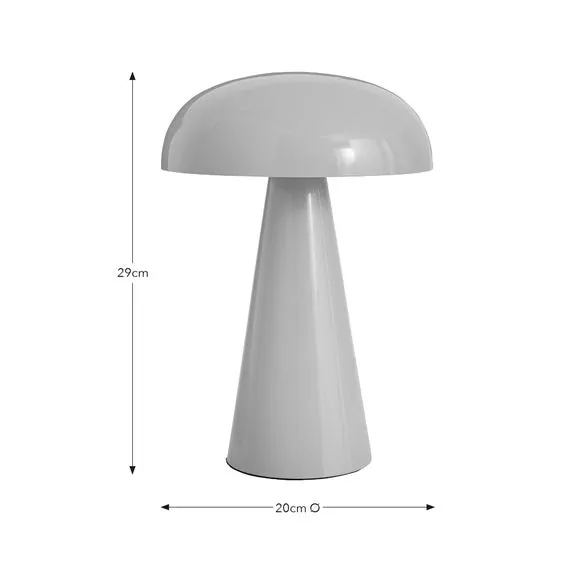 Milo Mushroom Rechargeable Touch Dimmable LED Table Lamp 5