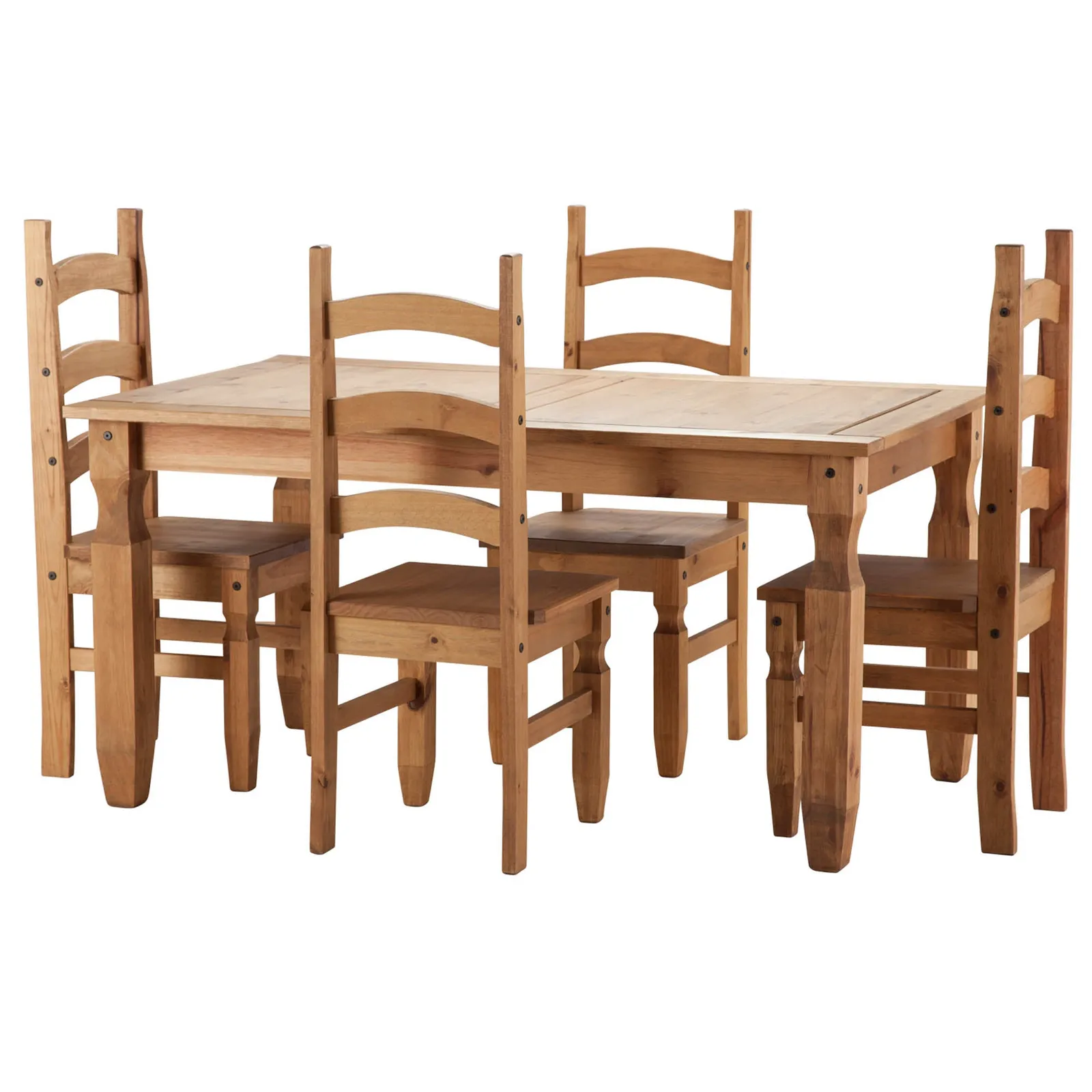 Corona Pine 4 Seater Dining Set Natural