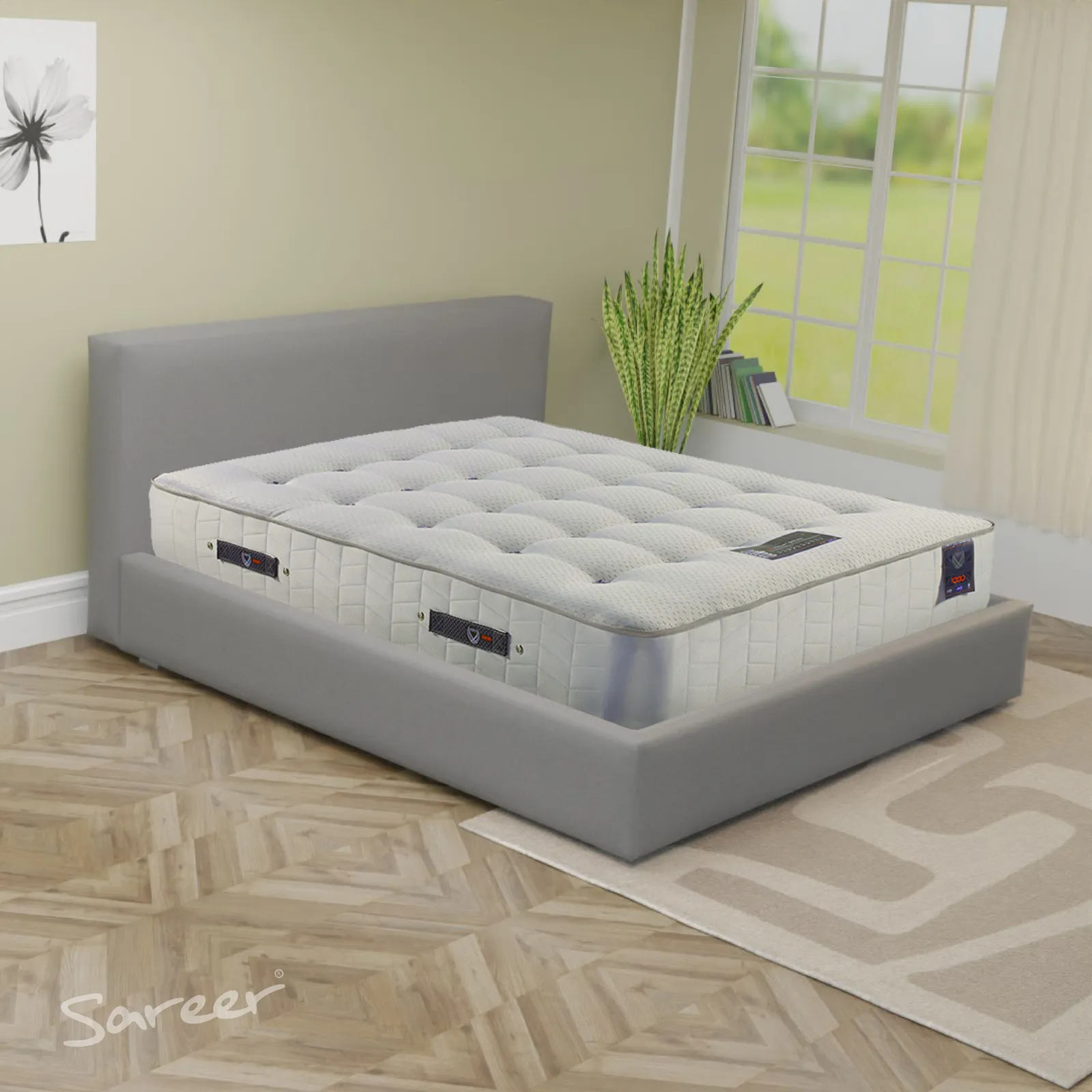 Sareer Furniture Limited Sareer Pocketo 1000 Pocket Sprung Mattress in Grey 2
