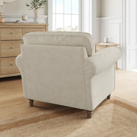 Flori Tonal Plush Chenille Armchair 3