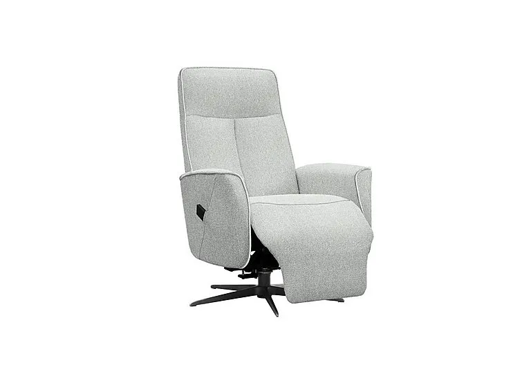 Maribo Fabric Lift and Rise Power Recliner Chair with Power Headrest and Black Base - Swift Cygnet