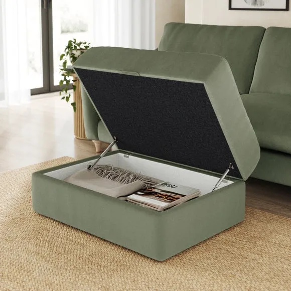 Hattie Matte Plush Velvet Storage Footstool 3
