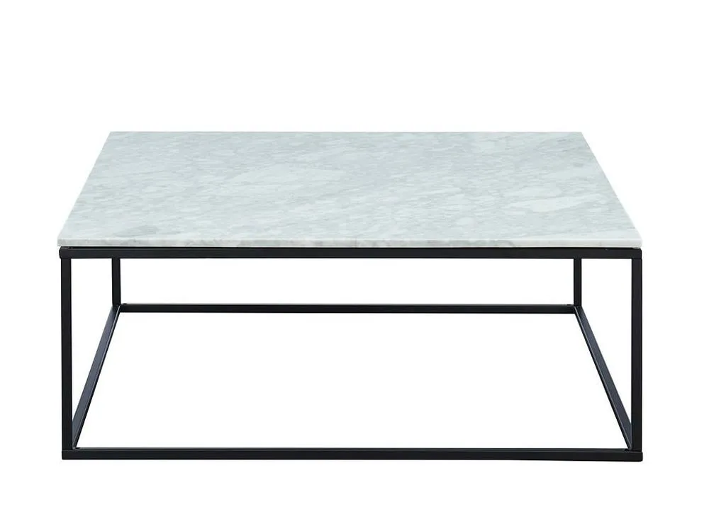 Vente-unique Designer Coffee Table - Marble & Metal - White & Black - ARETHA 5