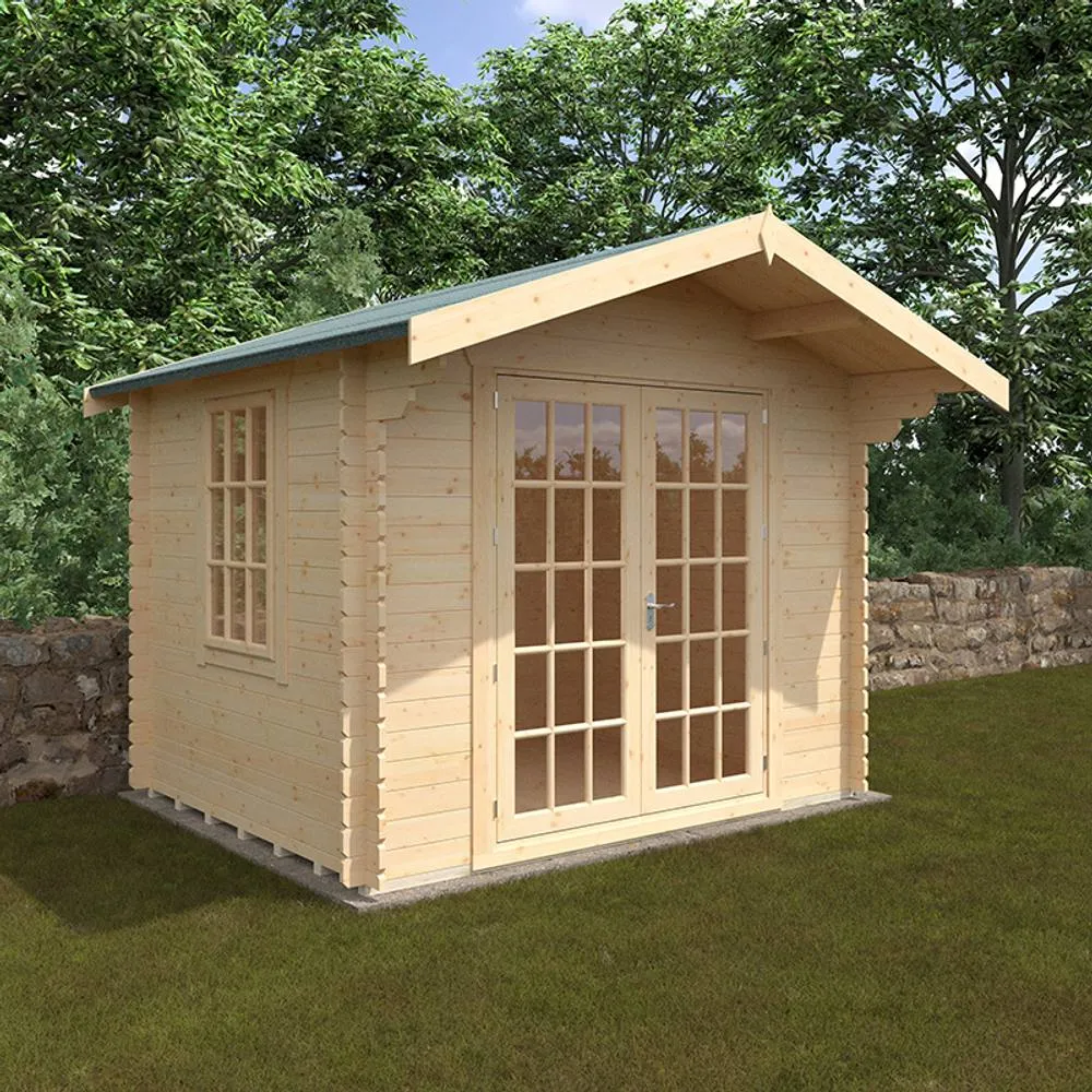 Buttercup Farm 8x10 The Lotherton 28mm Cabin - L235 x W295 x H261.6 cm in Natural 2