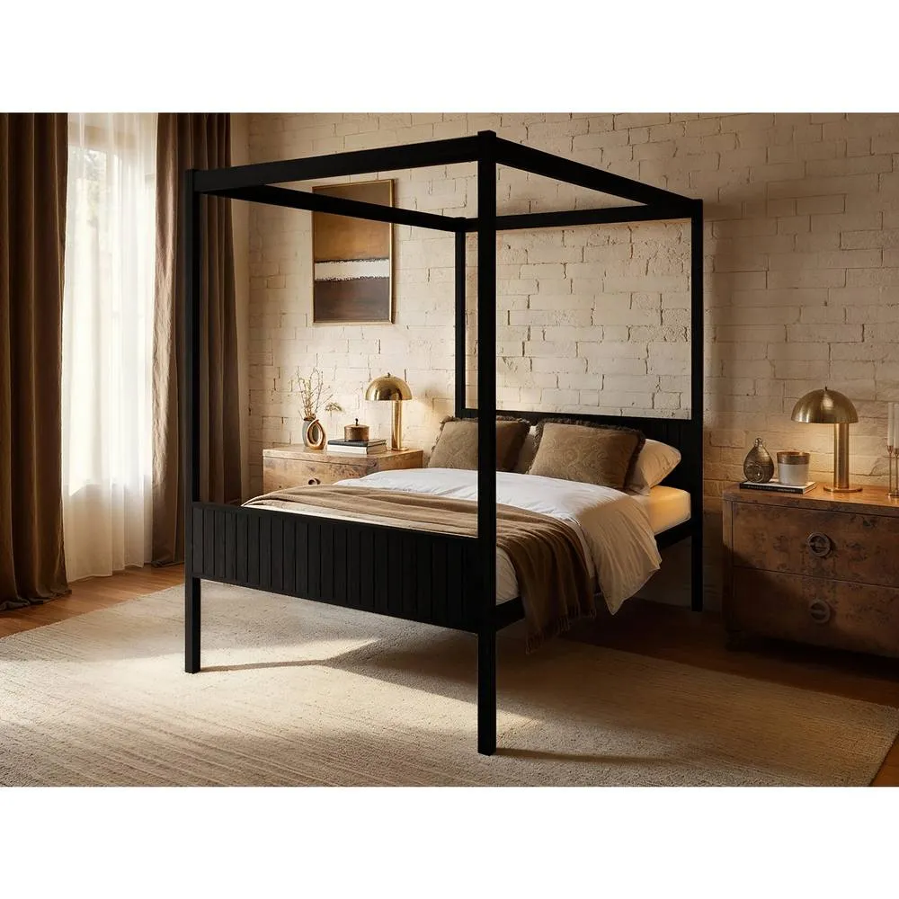 Flair Maddy 4 Poster Bed Black 1