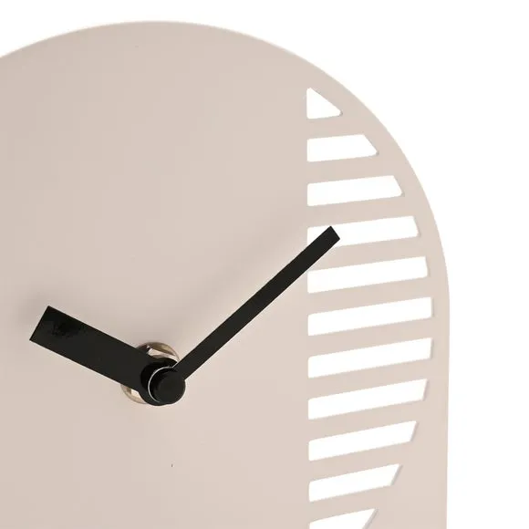 Interval Arched Cut Out Steel Desk Clock 5