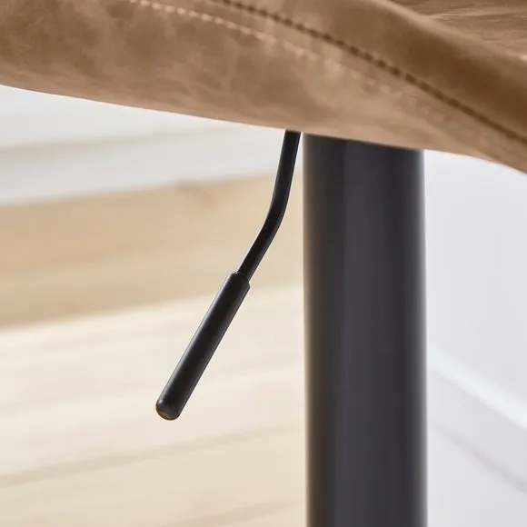 Walden Height Adjustable Bar Stool, Faux Leather 3