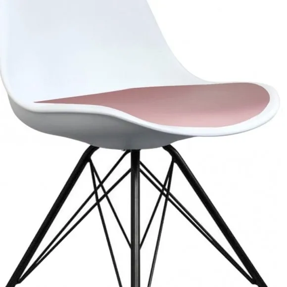 Fusion Living Soho White Plastic Dining Chair 6