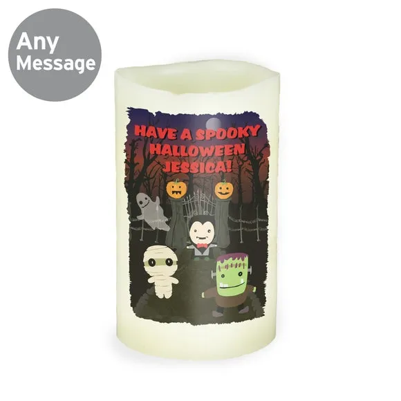 Personalised Halloween LED Candle 4