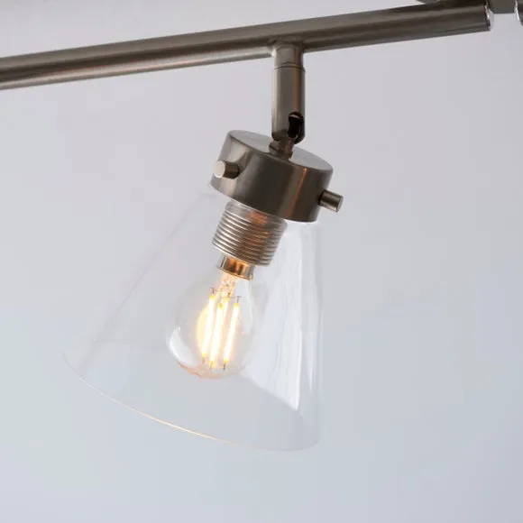 Delavin 4 Light Satin Nickel Semi Flush Spotlight Bar 6