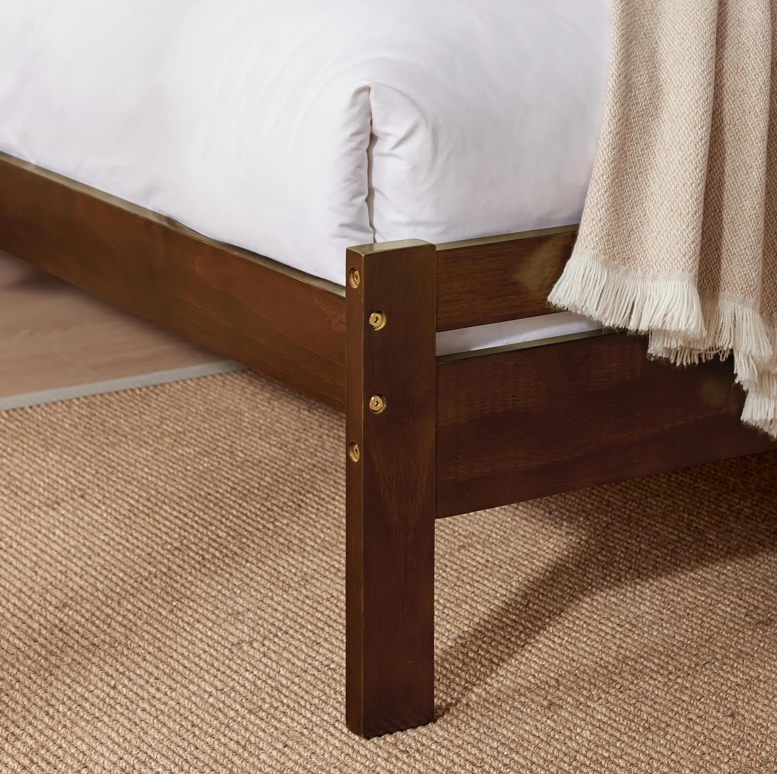 FurnitureboxUK Declan Solid Pine Single Bed Frame in Walnut 5