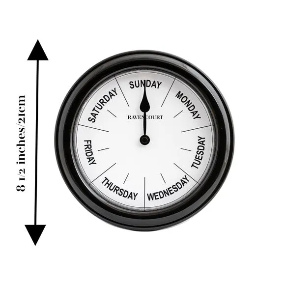 Ravencourt Days Of The Week Wall Clock 3