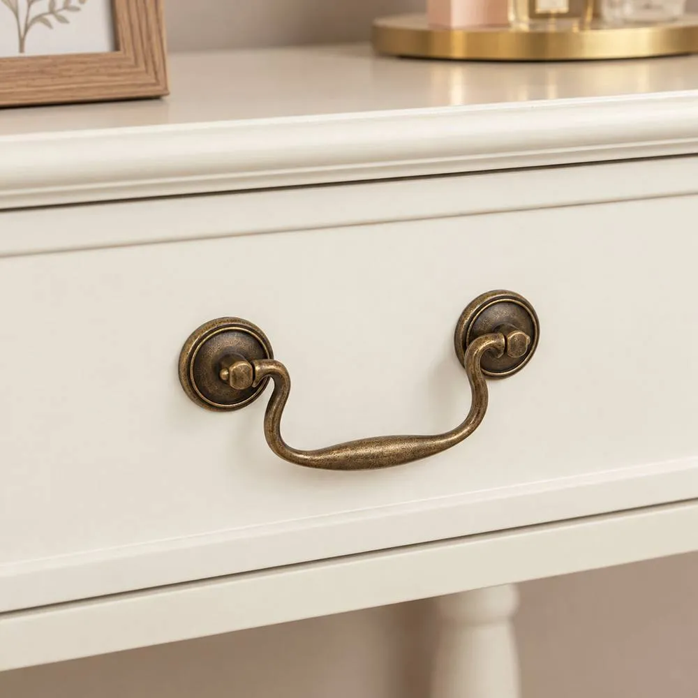 Melody Maison Ivory 2 Drawer Console / Dressing Table - Charlotte Ivory Range 6