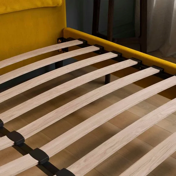 Skylar Velvet Pillow Back Bed Frame 4