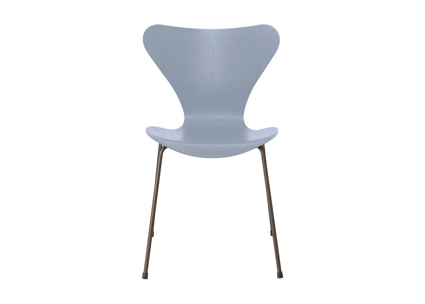 Fritz Hansen Series 7 Chair Coloured Ash Lavender Blue Bronze Legs