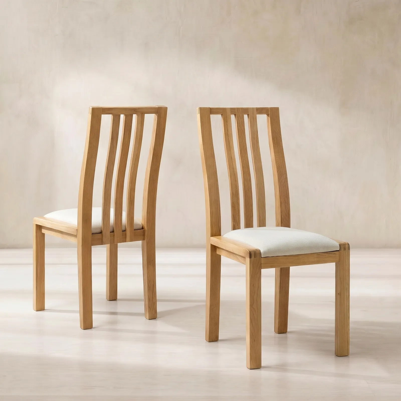 Ercol Bosco Dining Chair, Neutral Fabric | Barker & Stonehouse