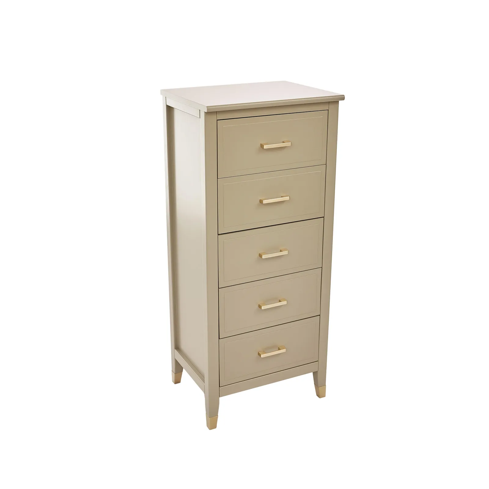 Cabinet Bits Palazzi 5 Drawer Narrow Chest of Drawers in Beige 5