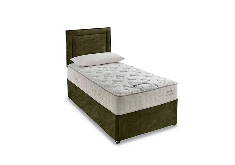 Revitalise Ortho 1400 Divan Set - Single - Vintage Velvet Olive