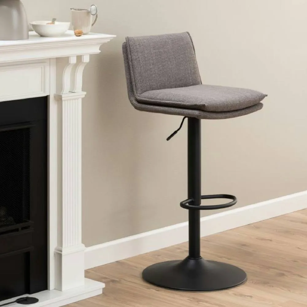 netfurniture Kensington Swivel Bar Stool in Light Grey-Brown in Brown 4