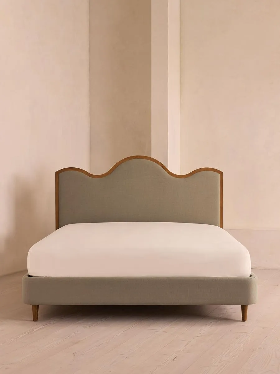 Aubrey Bed, King, Linen, Mushroom