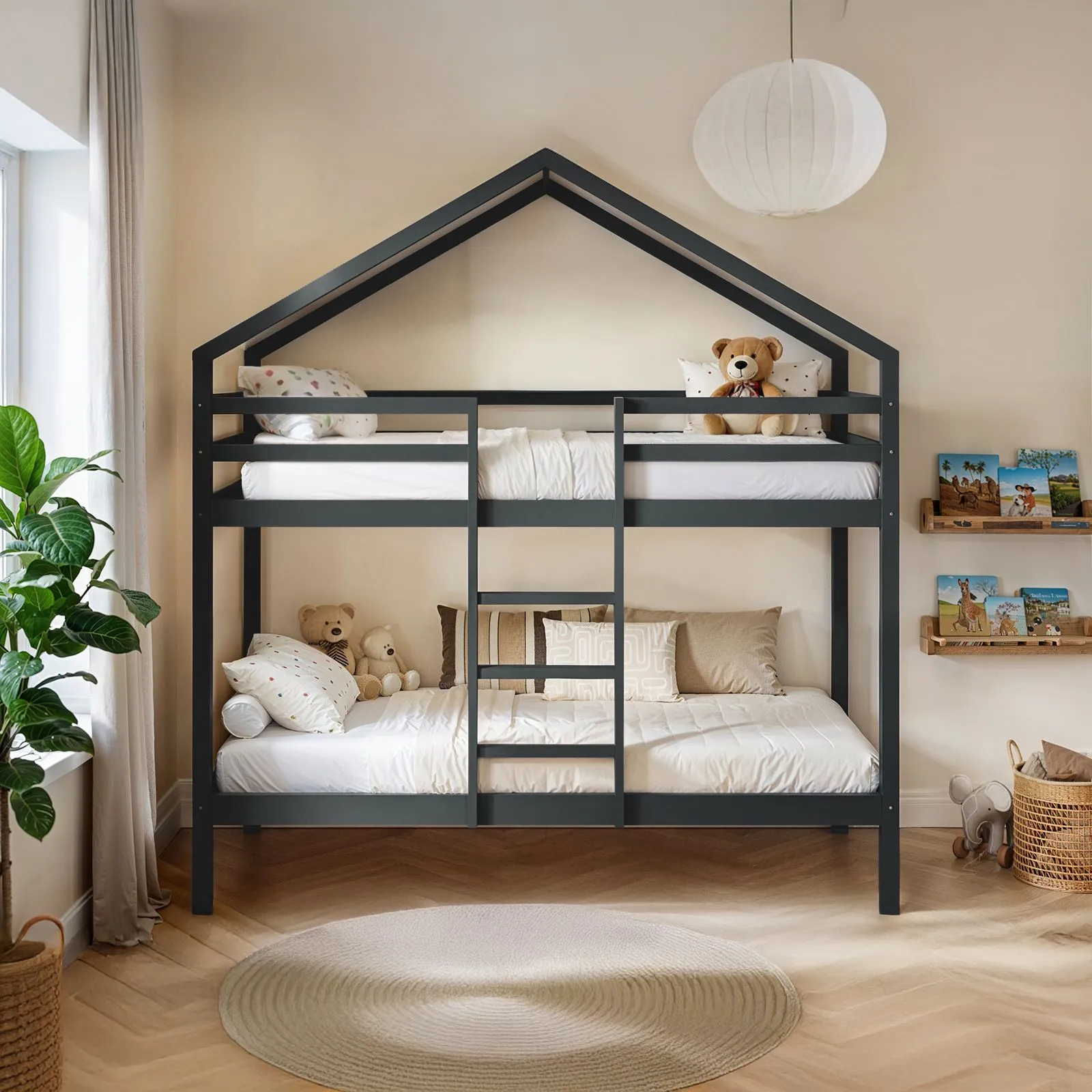 Flair Nest House Bunk Bed in Grey 2