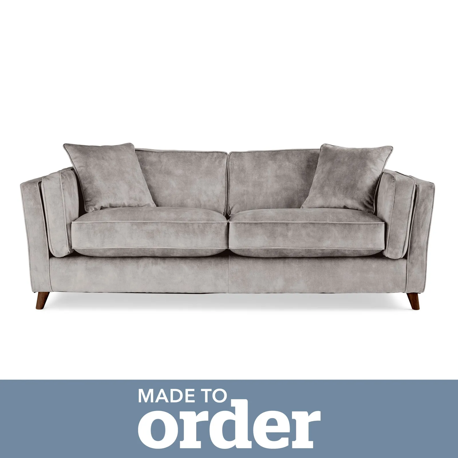Arabella 3 Seater Sofa Slub Velvet Slub Velvet Cement