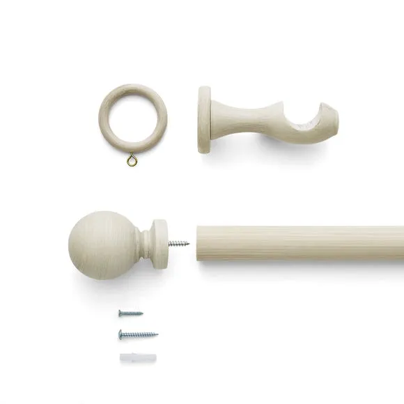 Ashton Wood Curtain Pole 3