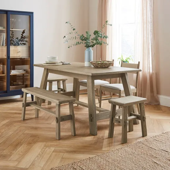 Enola Low Stool, Rustic Oak 2