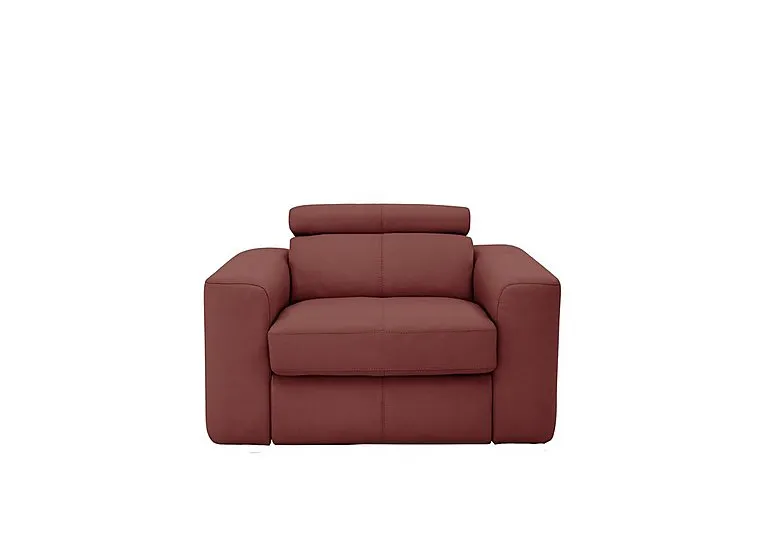 Infinity Leather Armchair - BV Deep Red