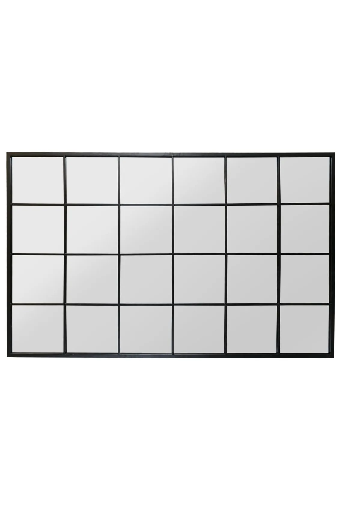MirrorOutlet The Fenestra Black Window Leaner / Wall Mirror 69" X 43" 174CM X 110CM 4