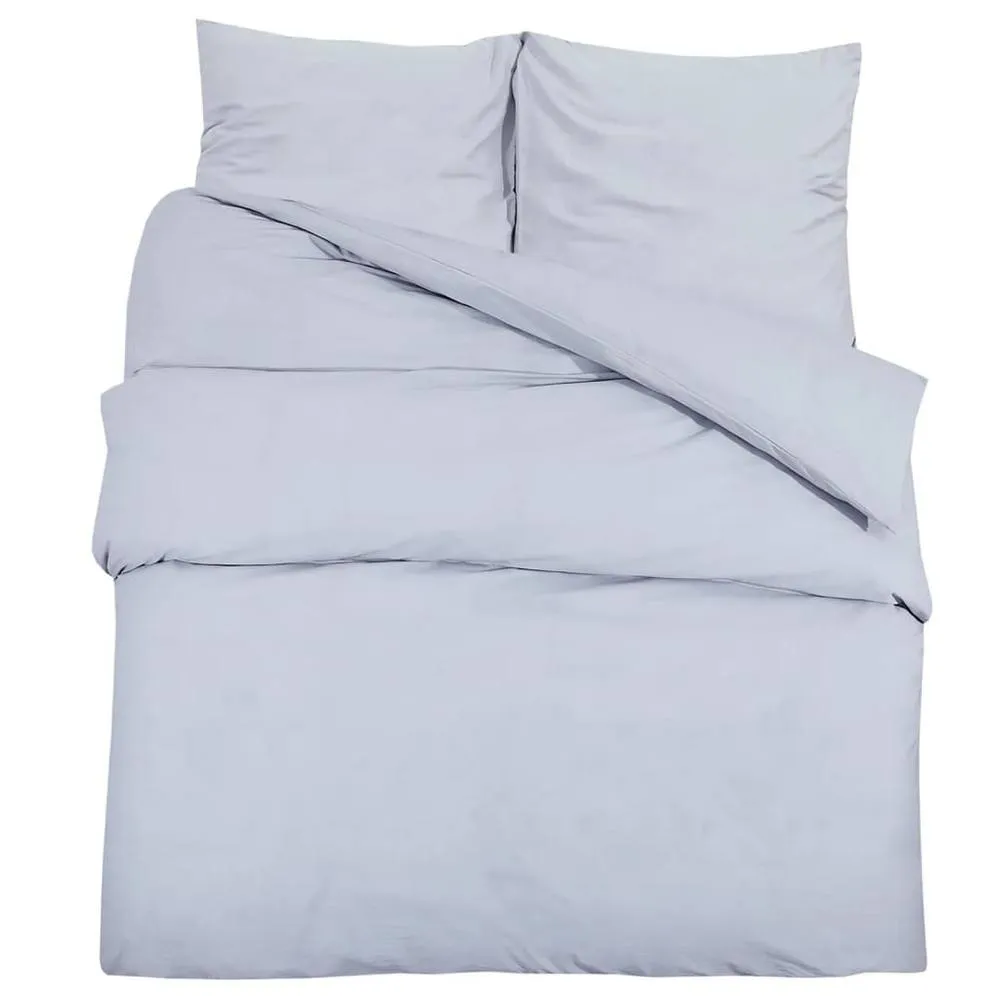 Berkfield Home Duvet Cover Set Grey 200x220 cm Light-weight Microfiber